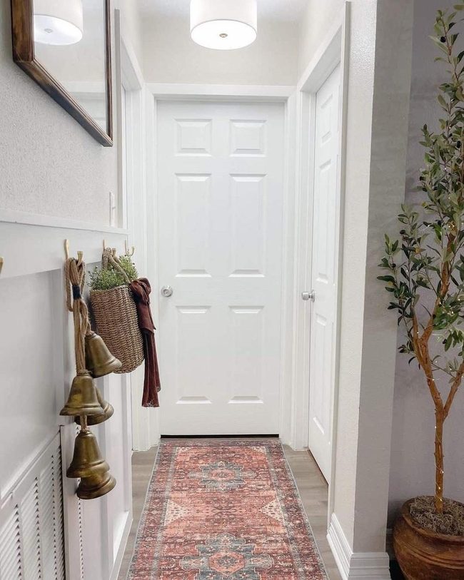 Deep Red Runner Hallway