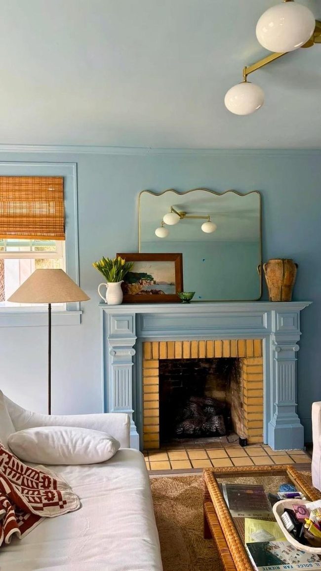 Distressed Maple Mirror Amplifies Light