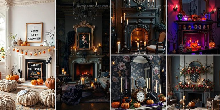 4712172 Stunning Halloween Mantle Ideas