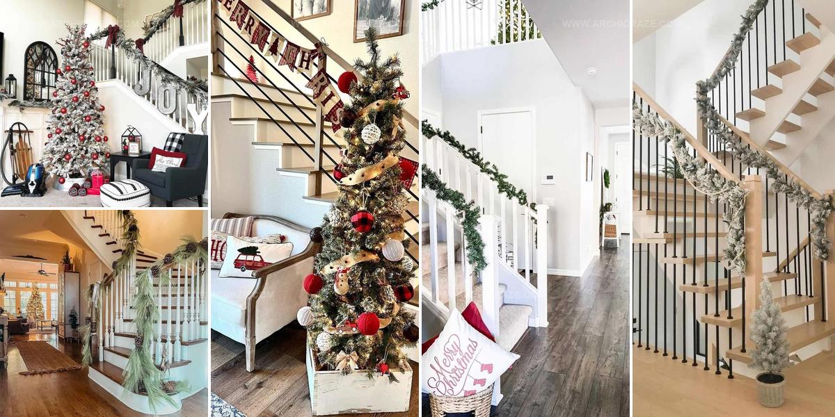 9629423 Christmas Staircase Decoration Ideas