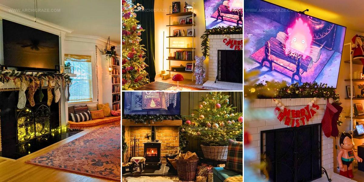 3897926 Inspiring Christmas Mantle Decor with TV Ideas