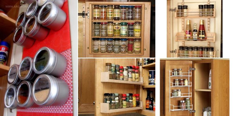 1291207 Cabinet Door Spice Storage Ideas