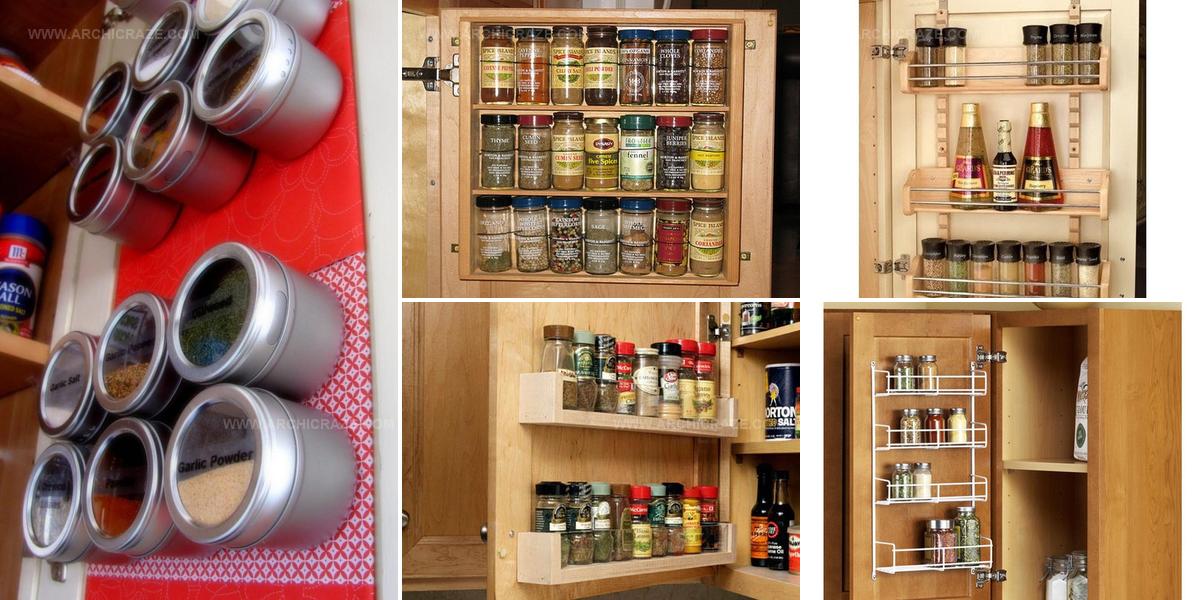 1291207 Cabinet Door Spice Storage Ideas