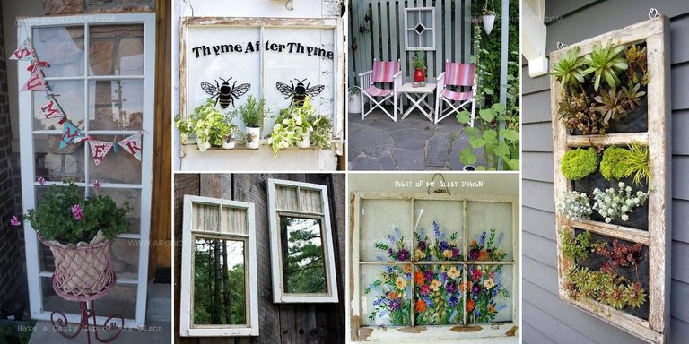 1804973 Old Window Outdoor Decor Styles