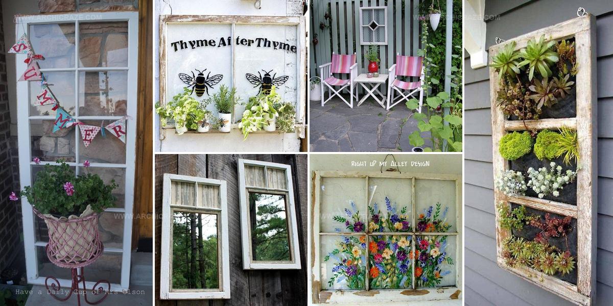 1804973 Old Window Outdoor Decor Styles