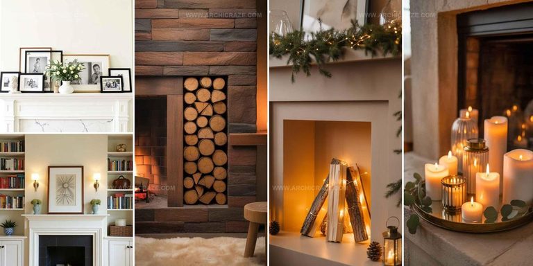 2349142 Glam Living Rooms Fireplace Decor Ideas