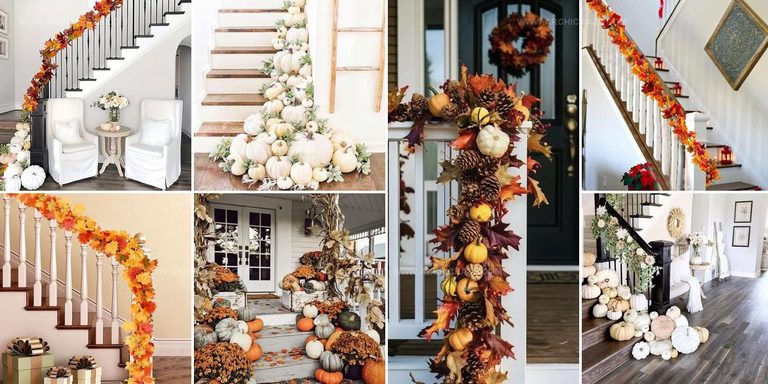 8866469 Fall Stair Decorating Ideas