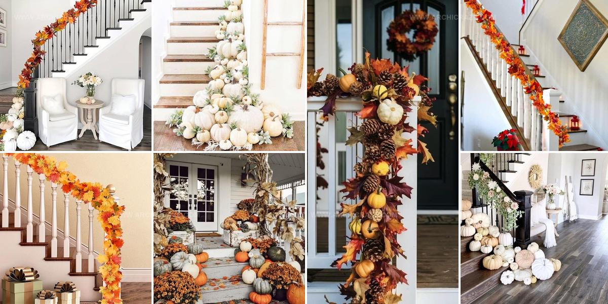 8866469 Fall Stair Decorating Ideas