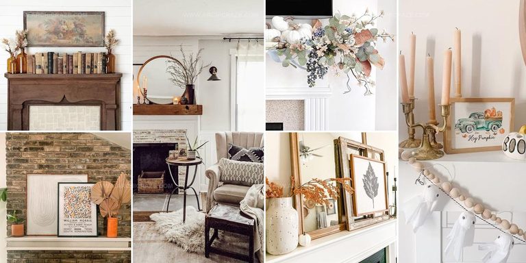 1565391 Calm Fall Mantel Decor Ideas