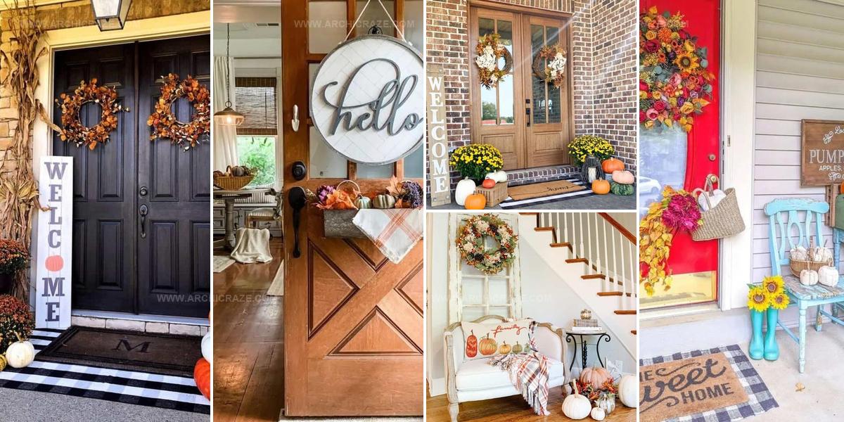4274925 Cozy Fall Door Decor Ideas