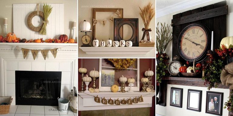 7181351 Fall Living Room Mantle Ideas