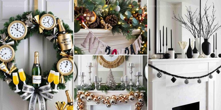 9948656 Welcoming Best New Year Mantel Decor Ideas