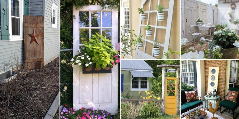 9275264 Old Door Outdoor Decor Ideas