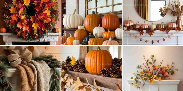 1946917 Amazing Fall Mantel Decorating Ideas