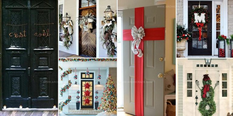 7860182 Christmas Front Door Decorations Without Wreaths