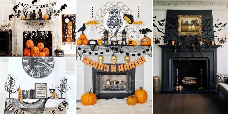 5207110 Shadowy Halloween Mantle Decor Ideas