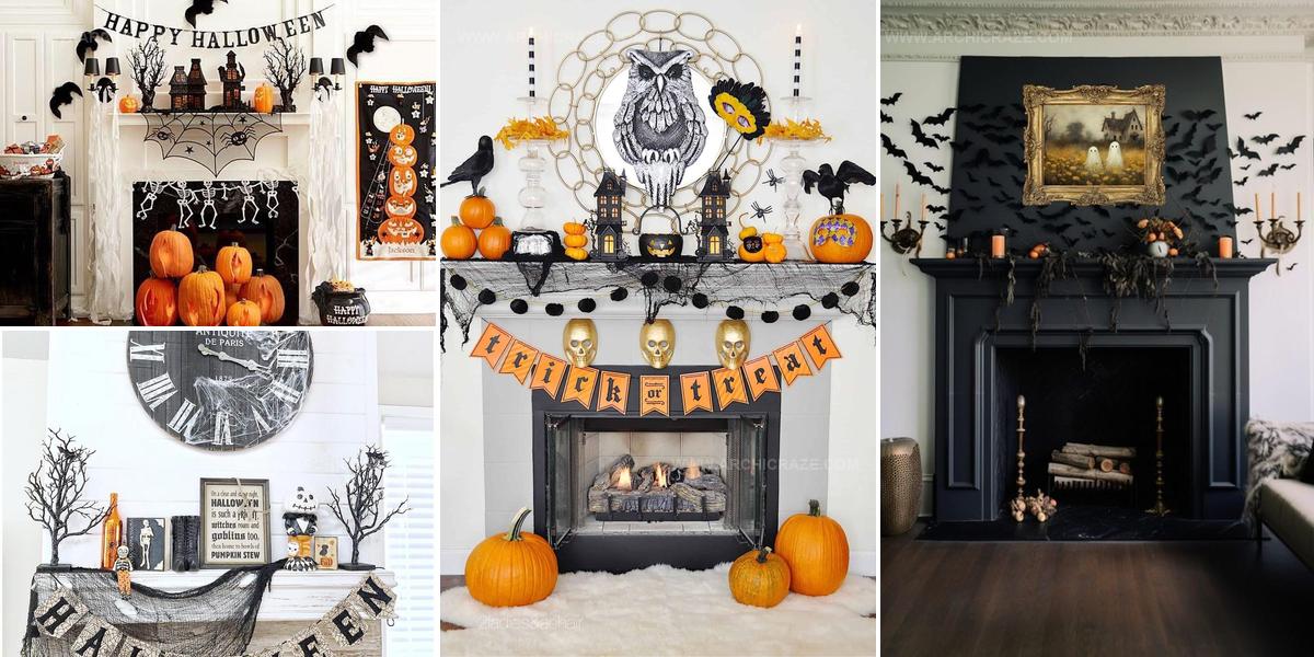 5207110 Shadowy Halloween Mantle Decor Ideas