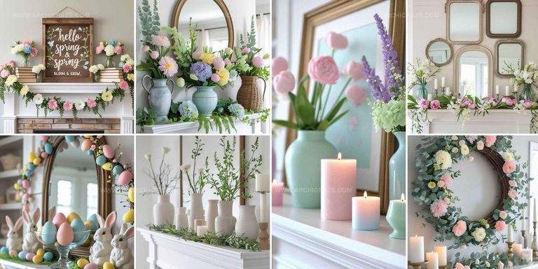 1228167 Spring Fireplace Mantel Decor Ideas