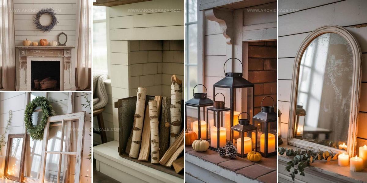 4127685 Farmhouse Fireplace Decor Ideas