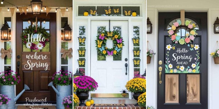 6007975 Festive Spring Front Door Decor Ideas