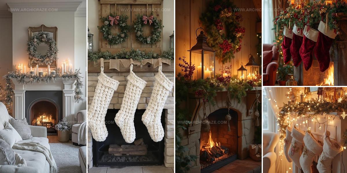 8917582 Sweet Christmas Mantel Decor Ideas