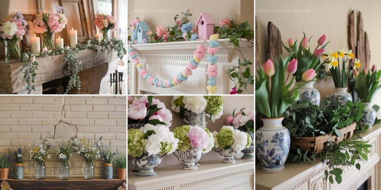 3233894 Spring Fireplace Mantel Decor Styles