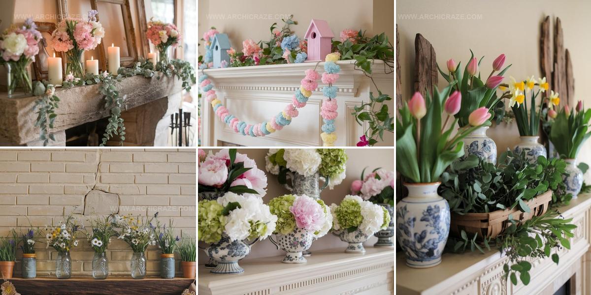 3233894 Spring Fireplace Mantel Decor Styles