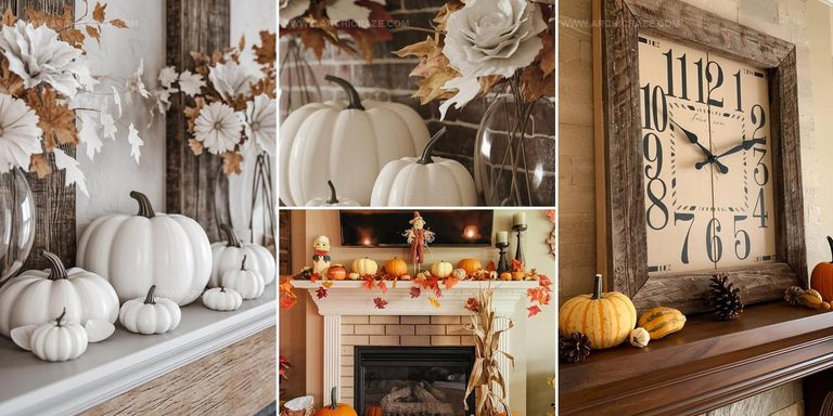 9733466 Finished Fall Mantle Decor Ideas