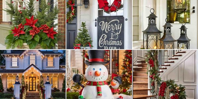 9938117 Neat Christmas Entryway Decoration Ideas
