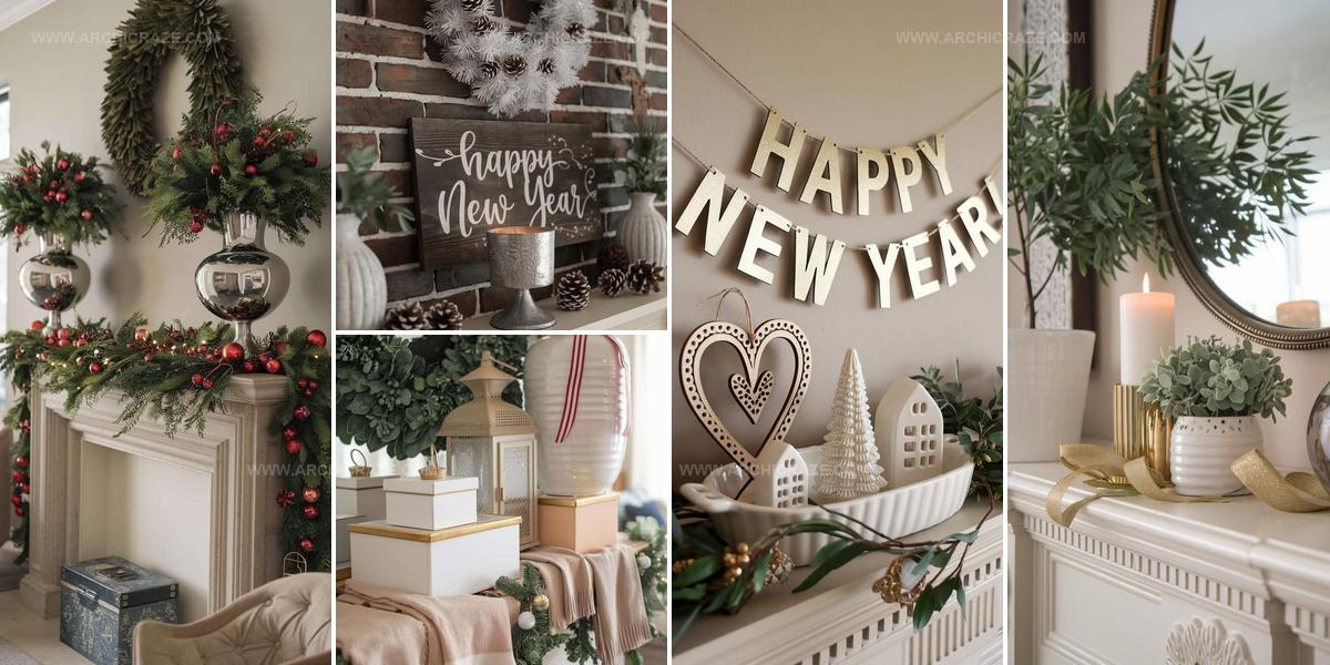 9656882 Casual Best New Year Mantel Decor Ideas