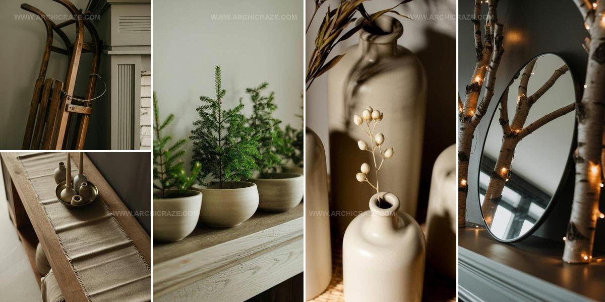 6131404 Winter Mantle Decor