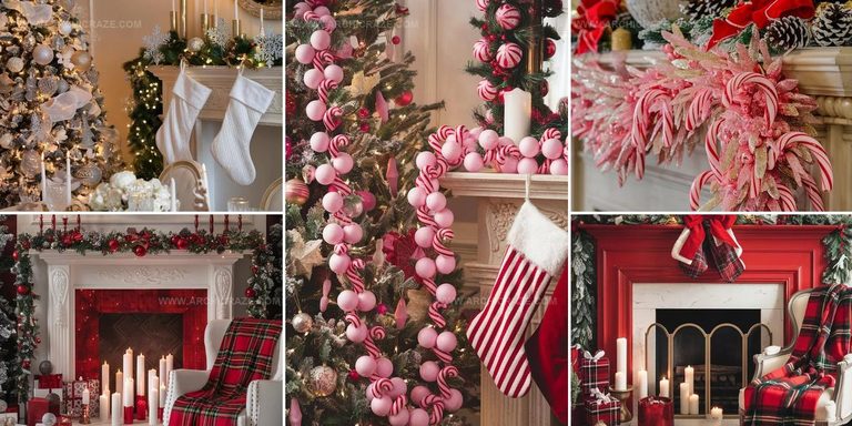 9526027 Creative Christmas Mantle Ideas