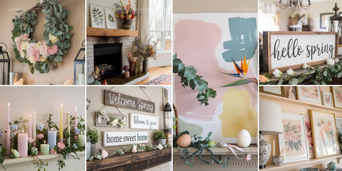 2237342 Stylish Spring Mantel Decor Ideas