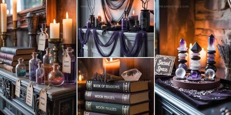 3700847 Mystic Witchy Fireplace Decor Ideas