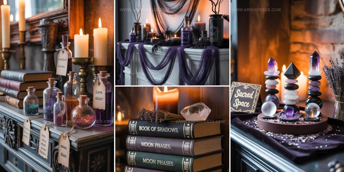 3700847 Mystic Witchy Fireplace Decor Ideas
