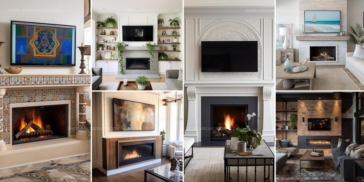 3354045 Electric Fireplace Ideas with TV Above