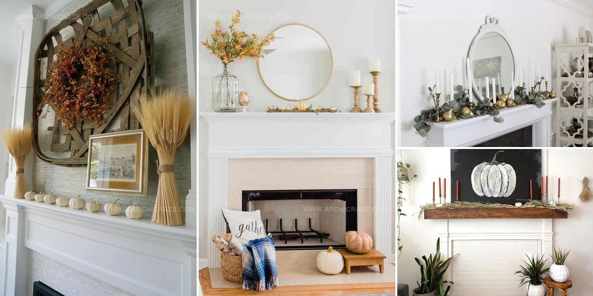 7829034 Rustic Fall Mantel Decor Ideas