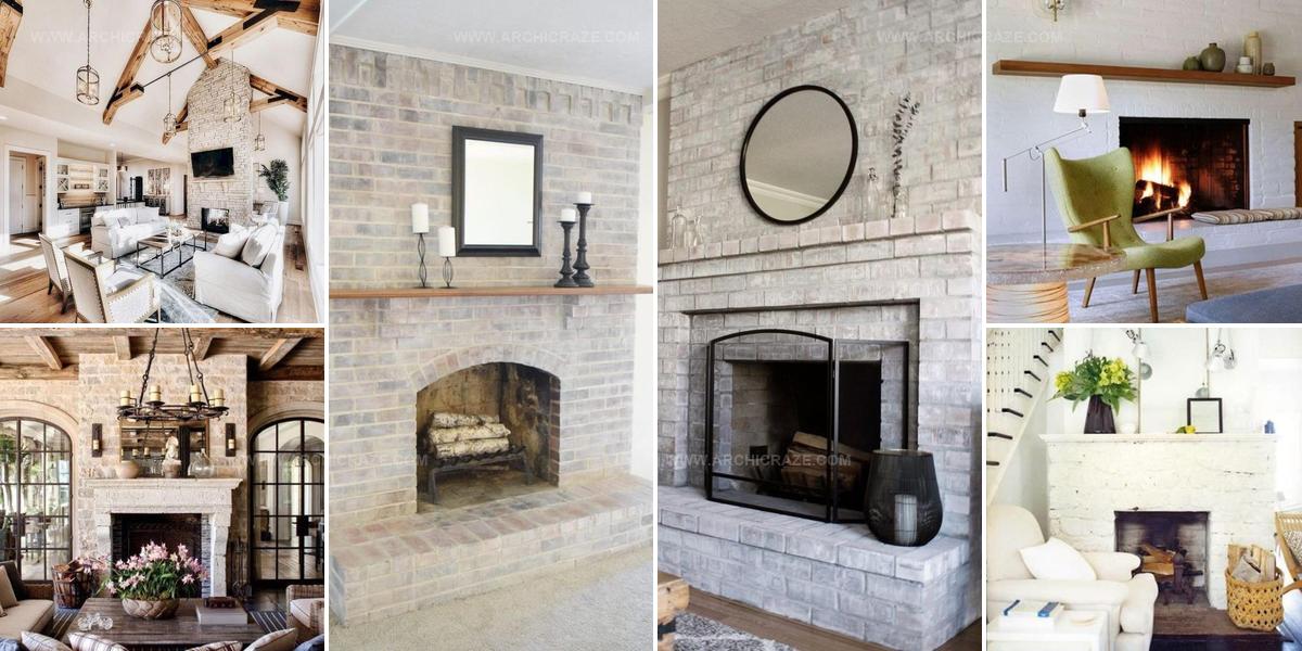 6764239 Whitewashed Fireplace Designs