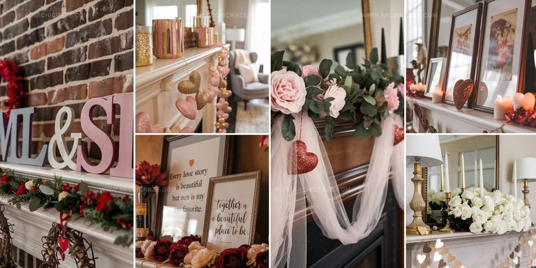 3406703 Romantic Valentine Mantel Decor