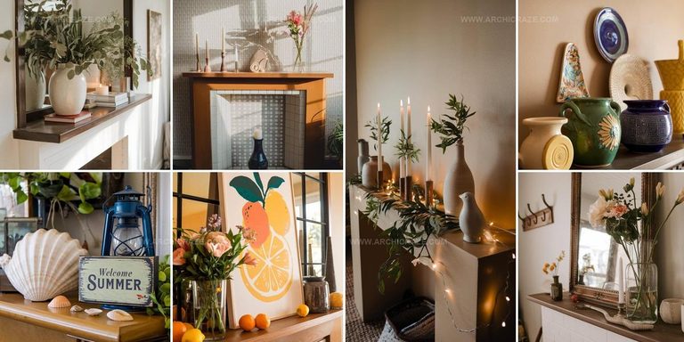3956200 Summer Mantel Decorating Idea