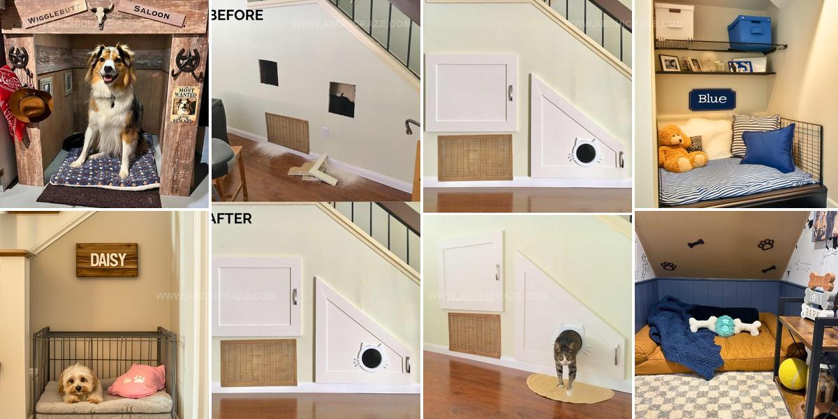 3232019 Pet House Ideas Under the Stairs