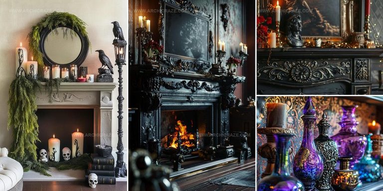 3484853 Gothic Halloween Mantel Decor Ideas