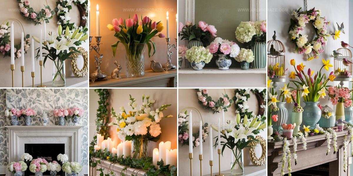 5170972 Floral Spring Mantle Decor Ideas