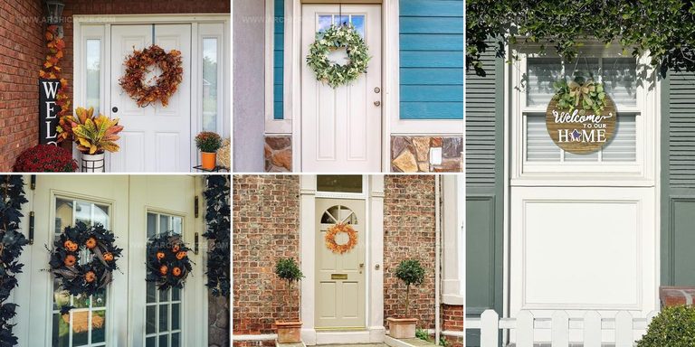 7705564 Fall Front Door Wreath Styles