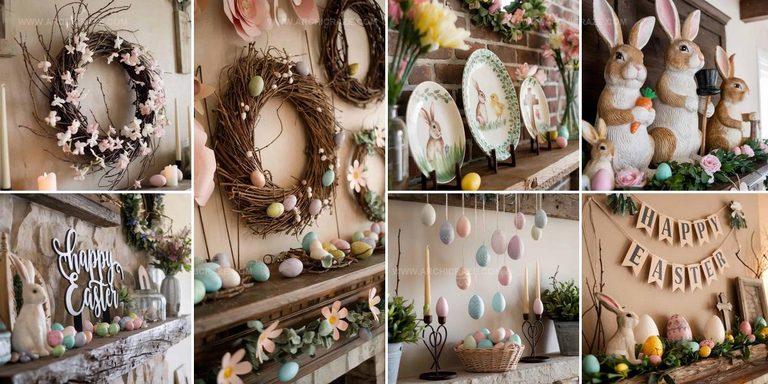 4977934 Best Easter Mantel Decor Ideas