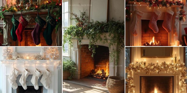7742199 Fireplace Christmas Decorations
