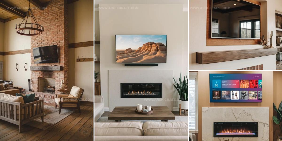 8181768 Stylish TV Above Fireplace Ideas