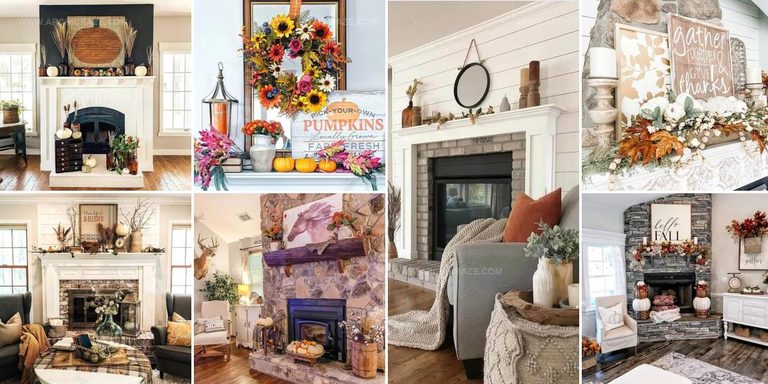 3486142 Cozy Fall Fireplace Decor Ideas