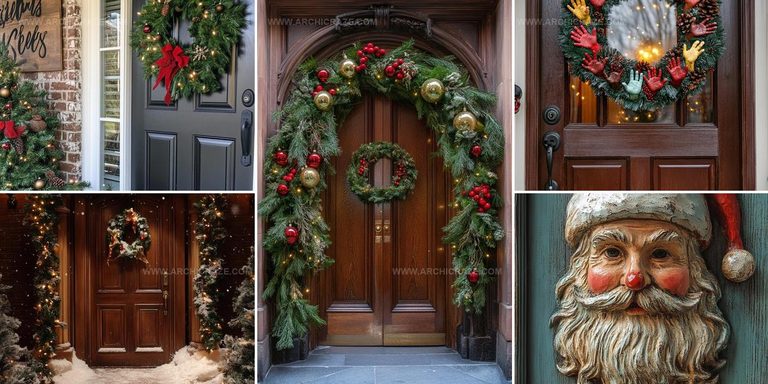 5638042 Festive Christmas Front Door Decor Ideas