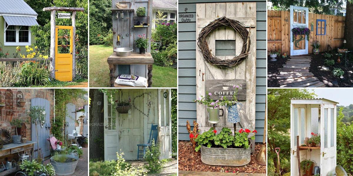 9838199 DIY Old Door Garden Projects